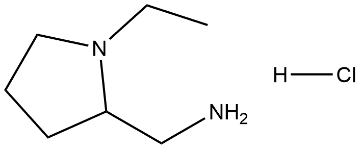 2-Pyrrolidinemethanamine, 1-ethyl-, hydrochloride (1:1) Structure