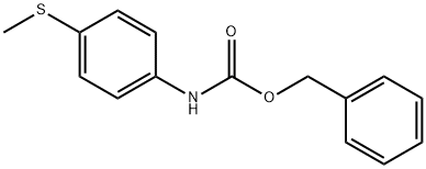 Carbamic acid, N-[4-(methylthio)phenyl]-, phenylmethyl ester Structure