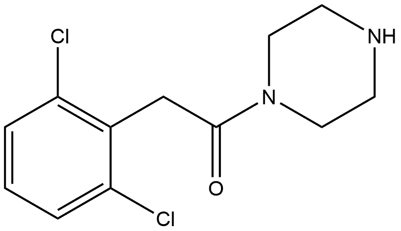 2-(2,6-Dichlorophenyl)-1-(1-piperazinyl)ethanone Structure