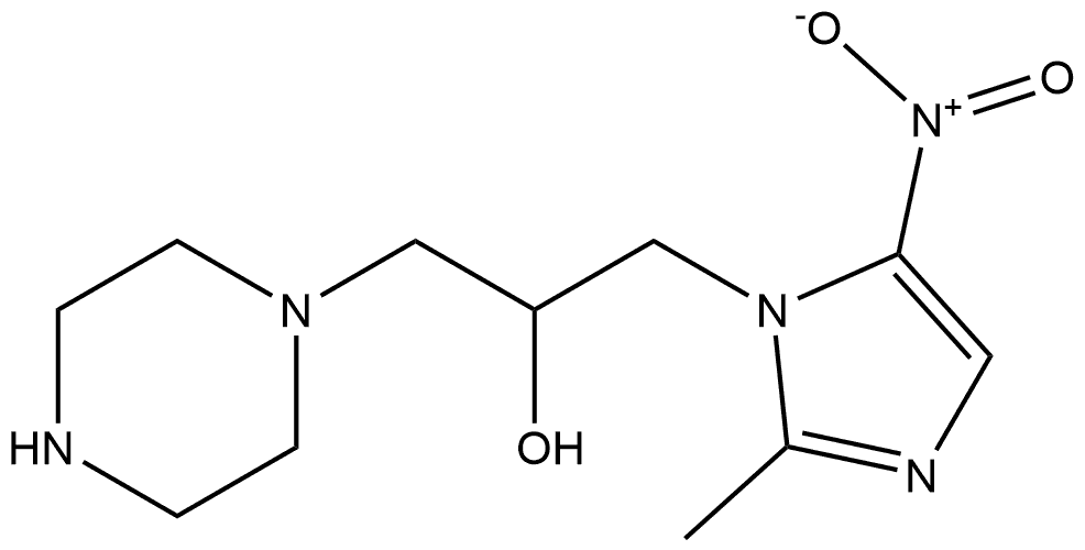 α-[(2-Methyl-5-nitro-1H-imidazol-1-yl)methyl]-1-piperazineethanol Structure