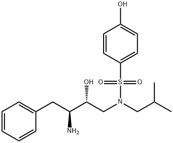 N-((2R,3S)-3-amino-2-hydroxy-4-phenylbutyl)-4-hydroxy-N-isobutylbenzenesulfonamide Structure