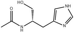 Acetamide, N-[(1S)-2-hydroxy-1-(1H-imidazol-4-ylmethyl)ethyl]- (9CI) Structure