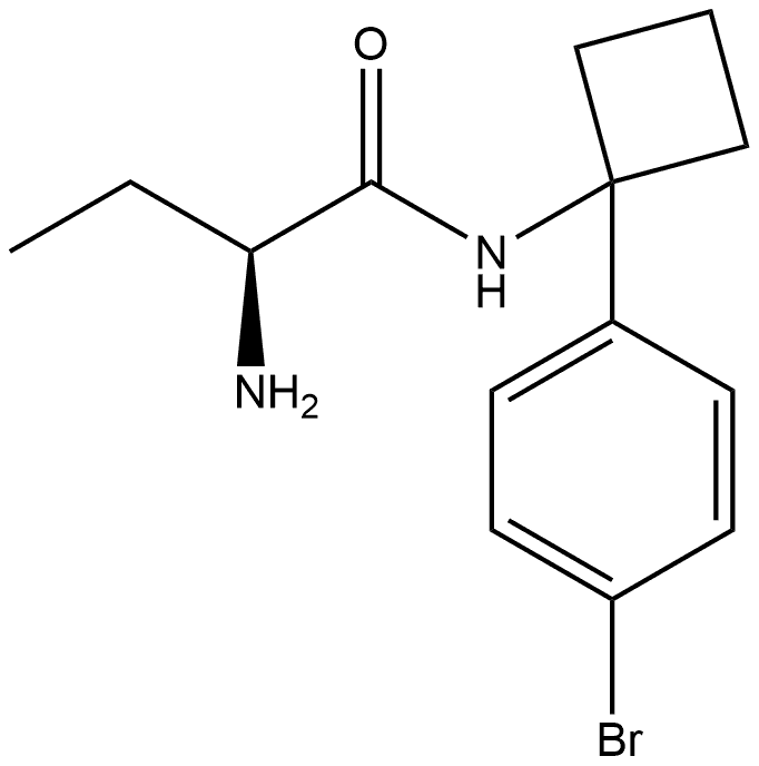 (2S)-2-Amino-N-1-(4-bromophenyl)cyclobutylbutanamide Structure