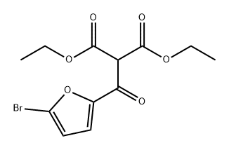 Propanedioic acid, 2-[(5-bromo-2-furanyl)carbonyl]-, 1,3-diethyl ester 구조식 이미지