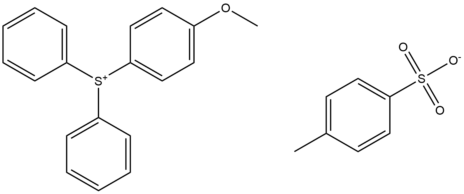 4-methoxyphenyldiphenylsulfonium 4-toluene-sulfonate Structure
