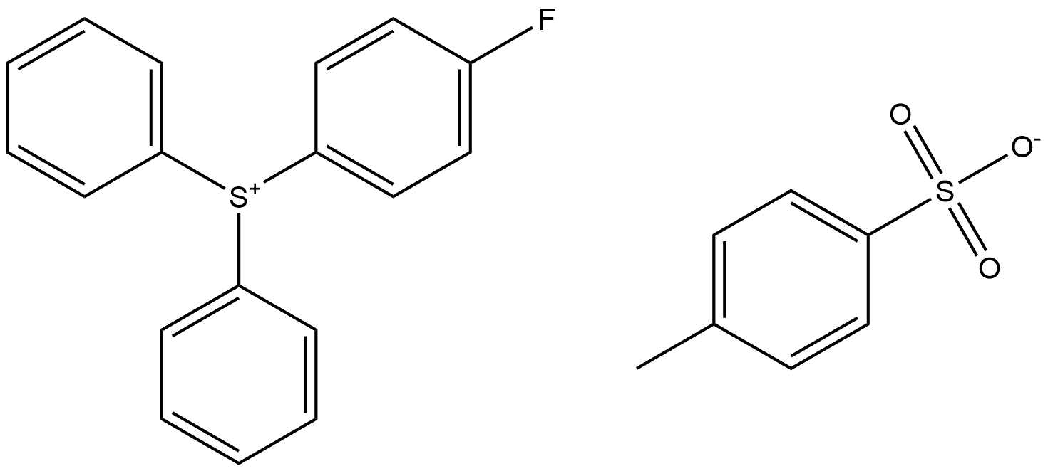 4-fluorophenyldiphenylsulfonium 4-toluene-sulfonate 구조식 이미지