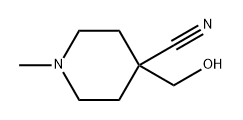 4-Piperidinecarbonitrile, 4-(hydroxymethyl)-1-methyl- Structure