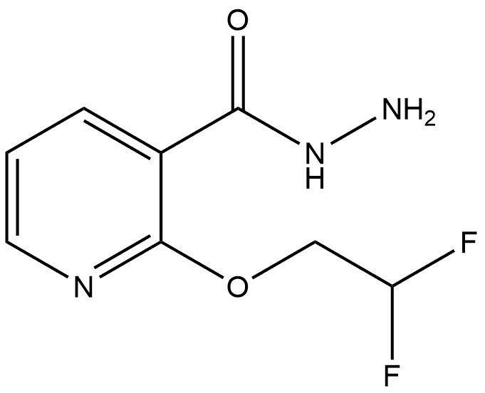 2-(2,2-Difluoroethoxy)-3-pyridinecarboxylic acid hydrazide Structure