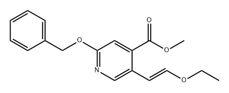 4-Pyridinecarboxylic acid, 5-[(1E)-2-ethoxyethenyl]-2-(phenylmethoxy)-, methyl ester 구조식 이미지