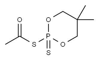 1,3,2-Dioxaphosphorinane, 2-(acetylthio)-5,5-dimethyl-, 2-sulfide (9CI) Structure