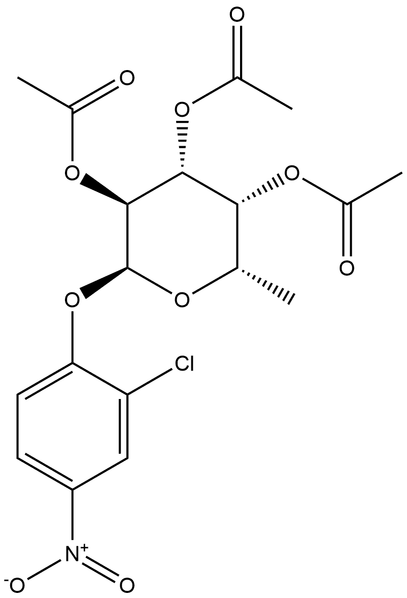 α-L-Galactopyranoside, 2-chloro-4-nitrophenyl 6-deoxy-, 2,3,4-triacetate 구조식 이미지