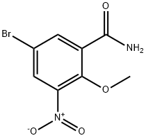 Benzamide, 5-bromo-2-methoxy-3-nitro- 구조식 이미지