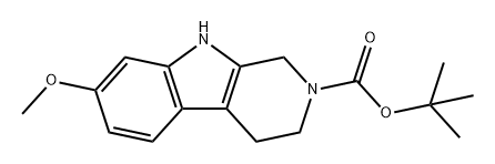 2H-Pyrido[3,4-b]indole-2-carboxylic acid, 1,3,4,9-tetrahydro-7-methoxy-, 1,1-dimethylethyl ester Structure