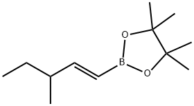 1,3,2-Dioxaborolane, 4,4,5,5-tetramethyl-2-(3-methyl-1-pentenyl)-, (E)- (9CI) Structure