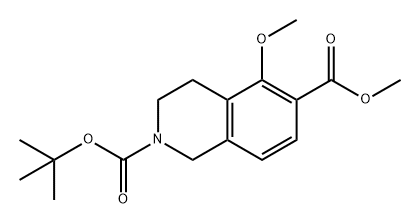 2,6(1H)-Isoquinolinedicarboxylic acid, 3,4-dihydro-5-methoxy-, 2-(1,1-dimethylethyl) 6-methyl ester Structure