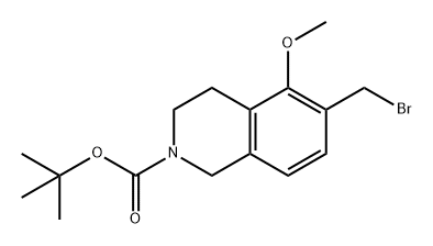 2(1H)-Isoquinolinecarboxylic acid, 6-(bromomethyl)-3,4-dihydro-5-methoxy-, 1,1-dimethylethyl ester Structure