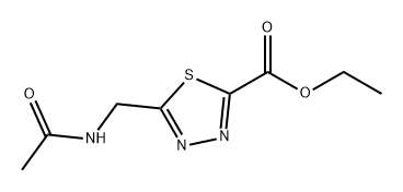 1,3,4-Thiadiazole-2-carboxylic acid, 5-[(acetylamino)methyl]-, ethyl ester Structure