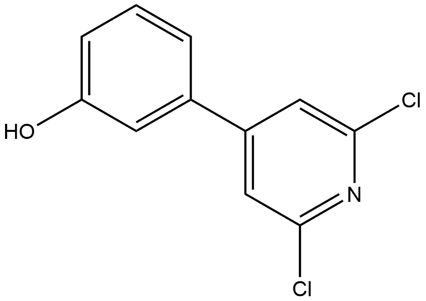 3-(2,6-Dichloro-4-pyridinyl)phenol Structure