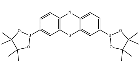 10H-Phenothiazine, 10-methyl-3,7-bis(4,4,5,5-tetramethyl-1,3,2-dioxaborolan-2-yl)- Structure