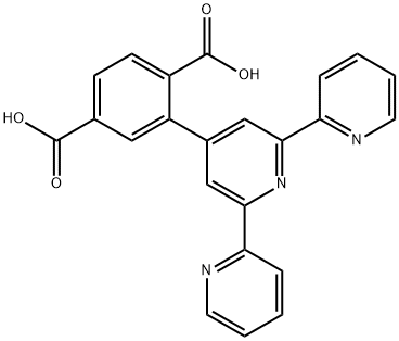 1,4-Benzenedicarboxylic acid, 2-[2,2':6',2''-terpyridin]-4'-yl- (9CI) Structure