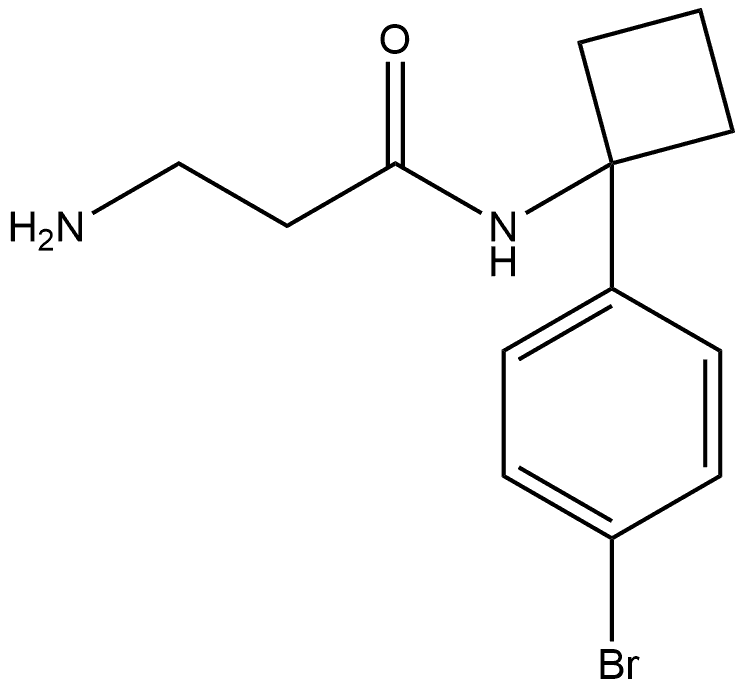 3-Amino-N-1-(4-bromophenyl)cyclobutylpropanamide Structure