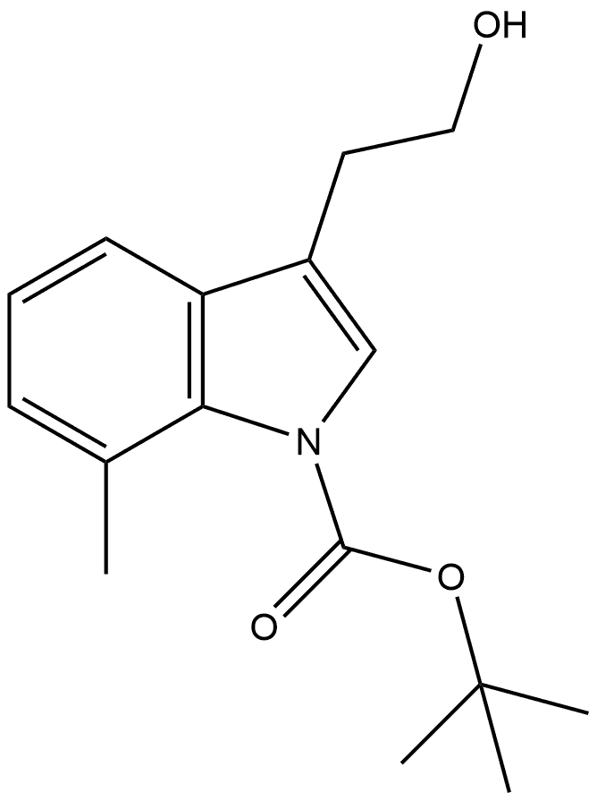 1,1-Dimethylethyl 3-(2-hydroxyethyl)-7-methyl-1H-indole-1-carboxylate Structure