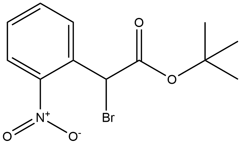 Benzeneacetic acid, α-bromo-2-nitro-, 1,1-dimethylethyl ester Structure