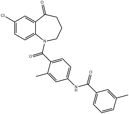 Benzamide, N-[4-[(7-chloro-2,3,4,5-tetrahydro-5-oxo-1H-1-benzazepin-1-yl)carbonyl]-3-methylphenyl]-3-methyl- Structure