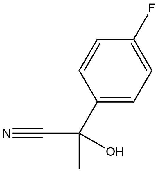 Benzeneacetonitrile, 4-fluoro-alpha-hydroxy-alpha-methyl- Structure