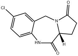 1H-Pyrrolo[2,1-c][1,4]benzodiazepine-3,11(2H,11aH)-dione, 7-chloro-5,10-dihydro-, (11aR)- Structure