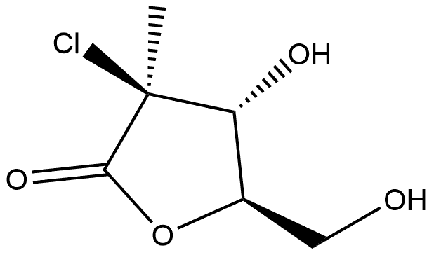 D-erythro-Pentonic acid, 2-chloro-2-deoxy-2-methyl-, γ-lactone, (2S)- Structure