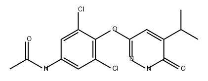 Acetamide, N-[3,5-dichloro-4-[[1,6-dihydro-5-(1-methylethyl)-6-oxo-3-pyridazinyl]oxy]phenyl]- Structure