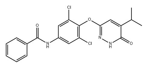 Benzamide, N-[3,5-dichloro-4-[[1,6-dihydro-5-(1-methylethyl)-6-oxo-3-pyridazinyl]oxy]phenyl]- Structure