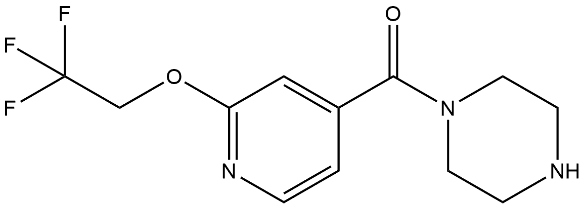 1-Piperazinyl[2-(2,2,2-trifluoroethoxy)-4-pyridinyl]methanone Structure