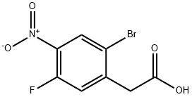 Benzeneacetic acid, 2-bromo-5-fluoro-4-nitro- Structure