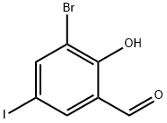 Benzaldehyde, 3-bromo-2-hydroxy-5-iodo- 구조식 이미지