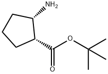 Cyclopentanecarboxylic acid, 2-amino-, 1,1-dimethylethyl ester, (1R,2S)- Structure