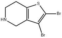 Thieno[3,2-c]pyridine, 2,3-dibromo-4,5,6,7-tetrahydro- Structure