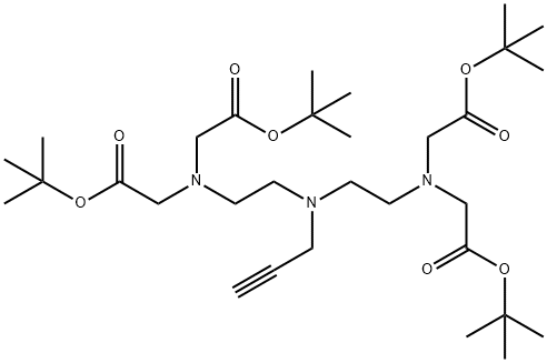 Glycine, N,N'-[(2-propyn-1-ylimino)di-2,1-ethanediyl]bis[N-[2-(1,1-dimethylethoxy)-2-oxoethyl]-, 1,1'-bis(1,1-dimethylethyl) ester Structure