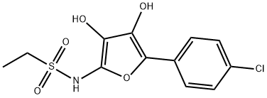 Ethanesulfonamide, N-[5-(4-chlorophenyl)-3,4-dihydroxy-2-furanyl]- 구조식 이미지