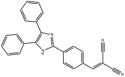 2-(4-(4,5-diphenyl-1H-imidazol-2-yl)benzylidene)malononitrile Structure