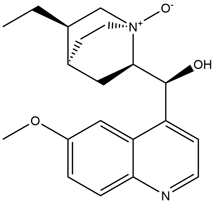 Quinidine EP Impurity C N-Oxide (Dihydroquinidine N-Oxide) Structure