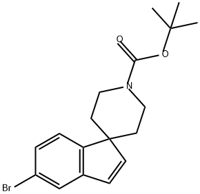 Spiro[1H-indene-1,4'-piperidine]-1'-carboxylic acid, 5-bromo-, 1,1-dimethylethyl ester Structure