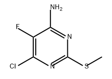 4-Pyrimidinamine, 6-chloro-5-fluoro-2-(methylthio)- Structure