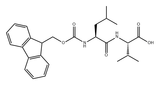 L-Valine, N-[(9H-fluoren-9-ylmethoxy)carbonyl]-L-leucyl- Structure