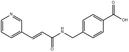 Benzoic acid, 4-[[[(2E)-1-oxo-3-(3-pyridinyl)-2-propen-1-yl]amino]methyl]- Structure