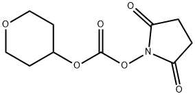 Carbonic acid, 2,5-dioxo-1-pyrrolidinyl tetrahydro-2H-pyran-4-yl ester Structure