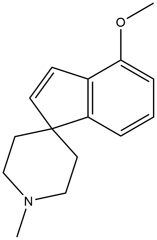 4-Methoxy-1′-methylspiro[1H-indene-1,4′-piperidine Structure