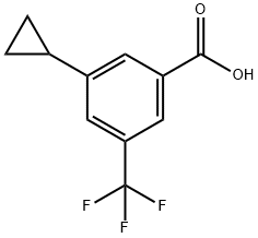 3-cyclopropyl-5-(trifluoromethyl)benzoic acid Structure