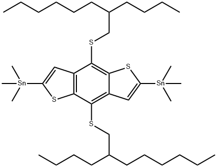 (4,8-bis((2-butyloctyl)thio)benzo[1,2-b:4,5-b']dithiophene-2,6-diyl)bis(trimethylstannane) Structure